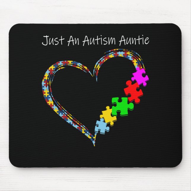 Autistic | Just An Autism Auntie Mouse Mat (Front)