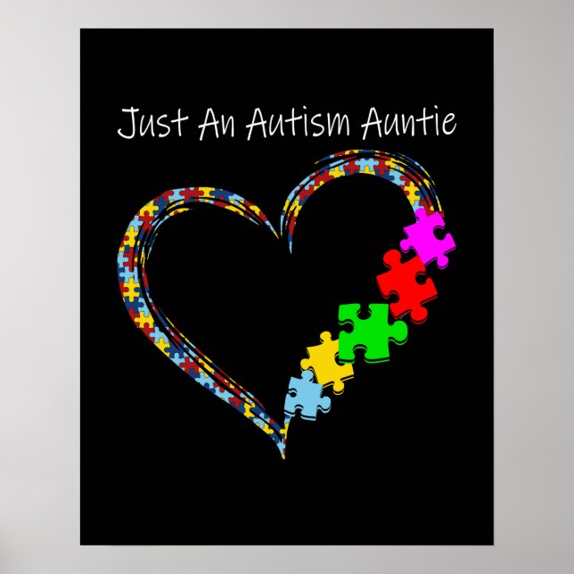 Autistic | Just An Autism Auntie Poster (Front)