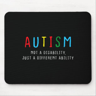 Autistic Kids Adult Different Ability Autism Awar  Mouse Mat