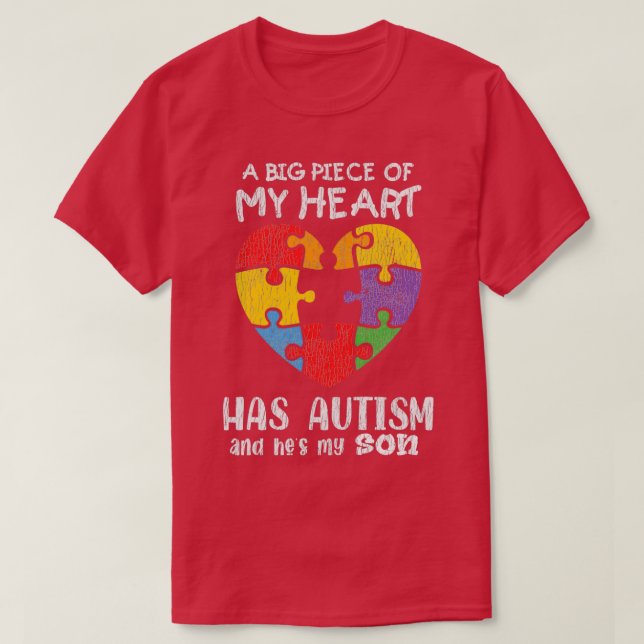 Autistic Kids Autism Awareness Dad Mom Parent Gift T-Shirt (Design Front)