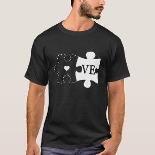Autistic Kids Puzzle Pieces Heart Love Autism Awar T-Shirt