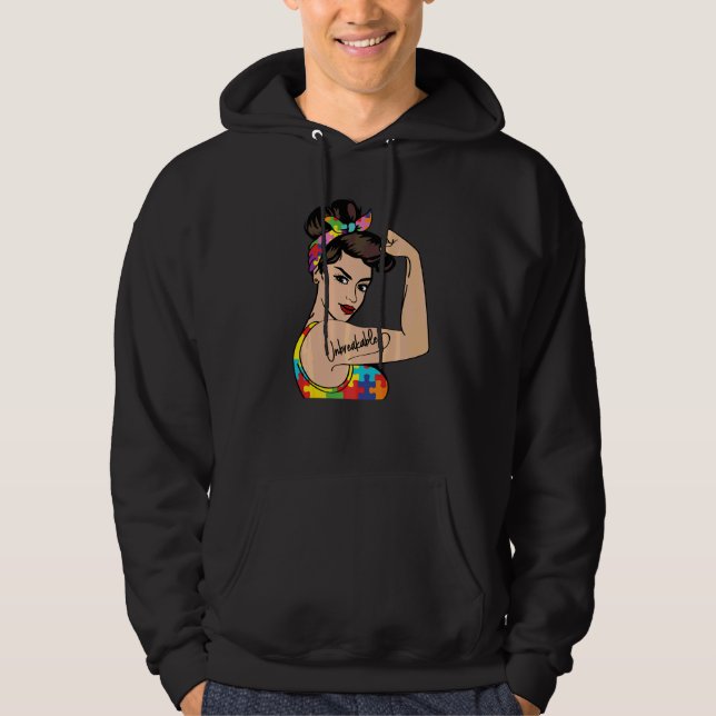 Autistic Mother's Love Support Hope & Inspire Auti Hoodie (Front)