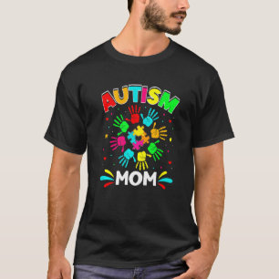 Autistic Mum Puzzle Support Family Autism Awarenes T-Shirt