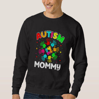 Autistic Mummy Puzzle Support Family Autism Awaren Sweatshirt