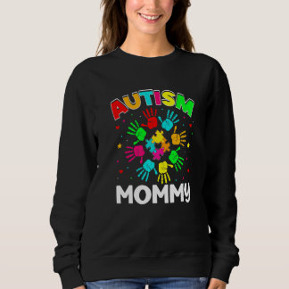 Autistic Mummy Puzzle Support Family Autism Awaren Sweatshirt