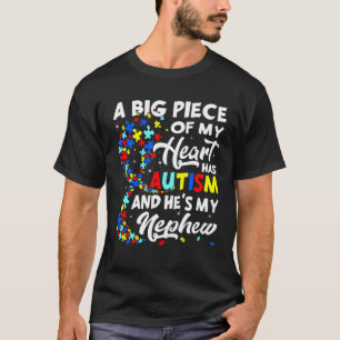 Autistic Nephew Autism Awareness Month For Boys T-Shirt