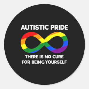 Autistic Pride Autism Awareness Rainbow Infinity S Classic Round Sticker