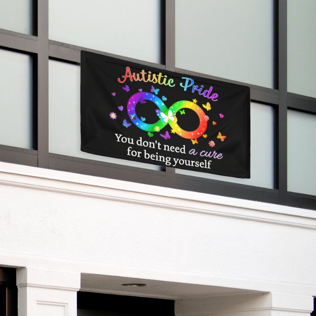 Autistic Pride Banner (Outside Building)