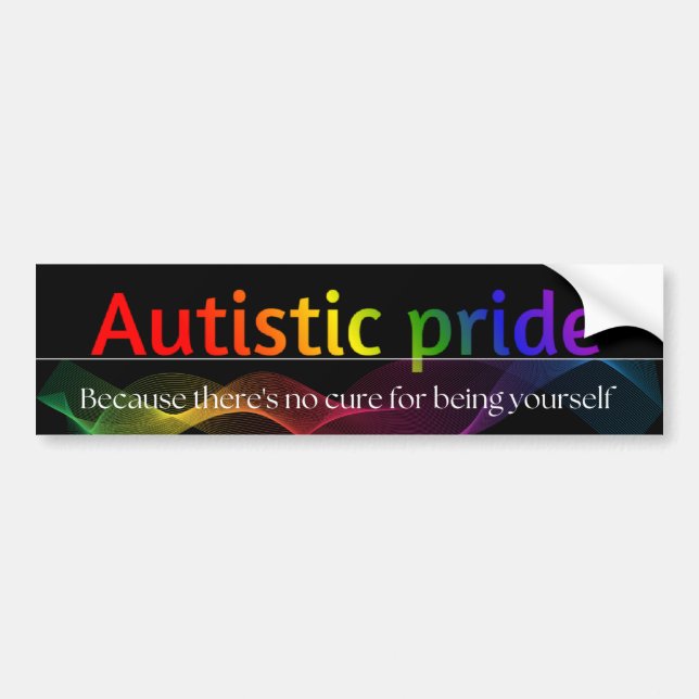 Autistic Pride Bumper Sticker 3"x11" (Front)