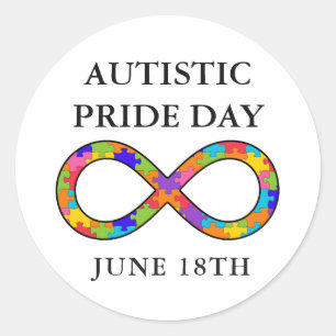 Autistic Pride Day June 18th Awareness Stickers