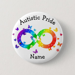 Autistic Pride Infinity Symbol 6 Cm Round Badge