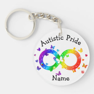 Autistic Pride Infinity Symbol Key Ring