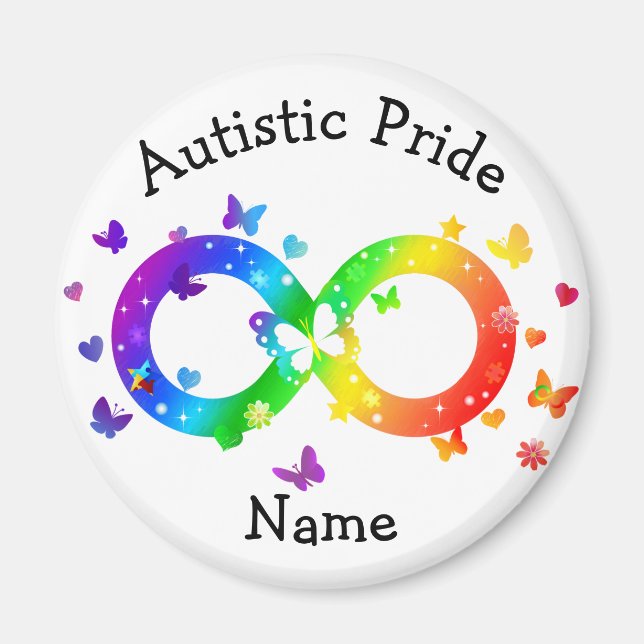 Autistic Pride Infinity Symbol Magnet (Front)