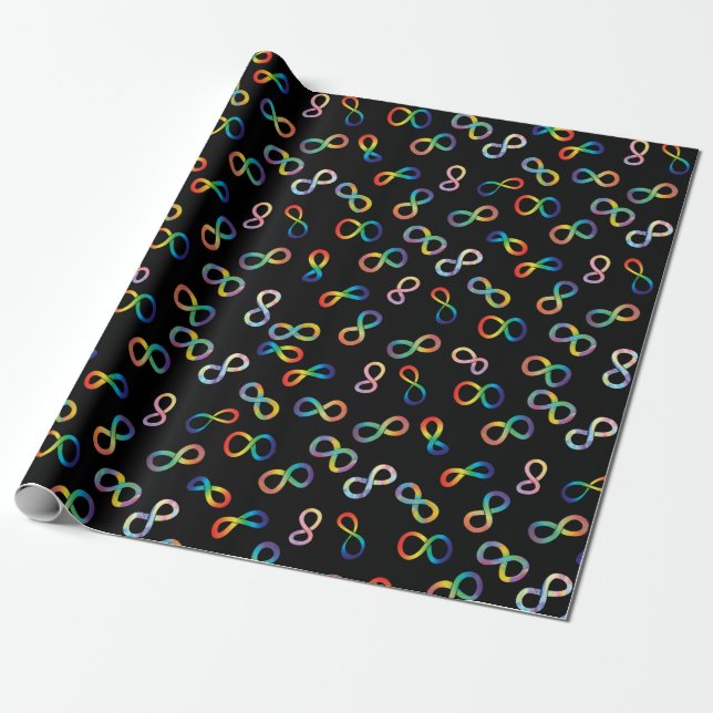 Autistic Pride Neurodiversity Acceptance Wrapping Paper (Unrolled)