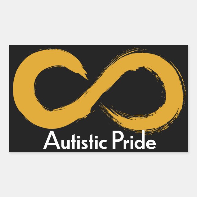 Autistic Pride Rectangular Sticker (Front)