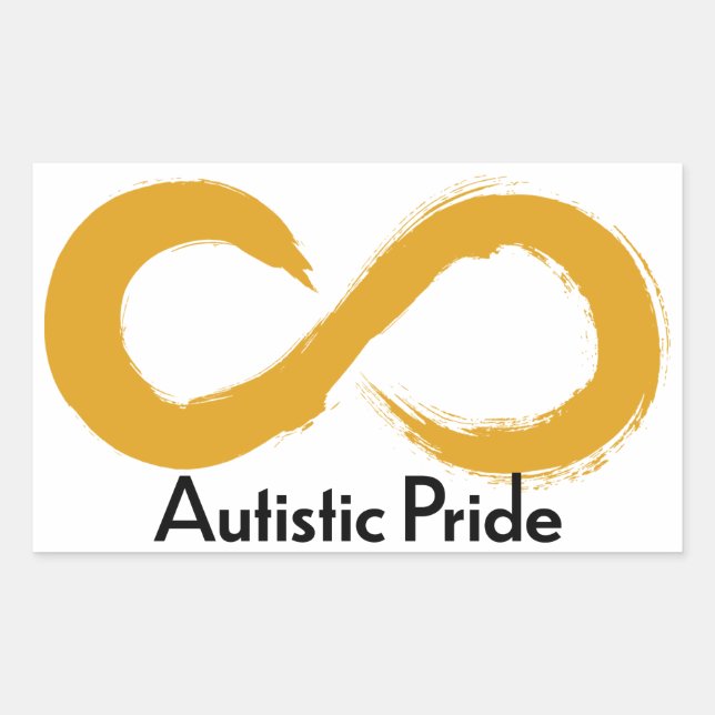 Autistic Pride Rectangular Sticker (Front)