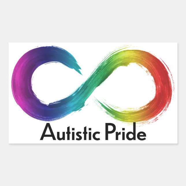 Autistic Pride Rectangular Sticker (Front)