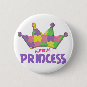 Autistic Princess 1 AUTISM 6 Cm Round Badge