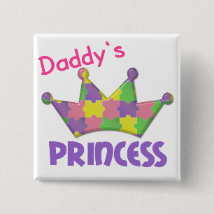 Autistic Princess 3 AUTISM 15 Cm Square Badge