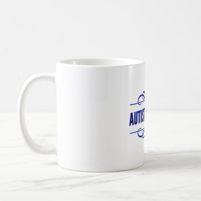 Autistic & Proud Purple Swirls Coffee Mug (Left)