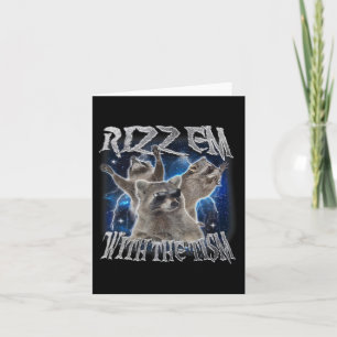 Autistic Racoon Autism Meme Funny Rizz Em With The Card