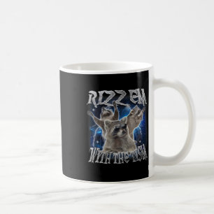 Autistic Racoon Autism Meme Funny Rizz Em With The Coffee Mug