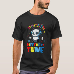 Autistic   Rockin To A Different Tune Cute Panda T-Shirt