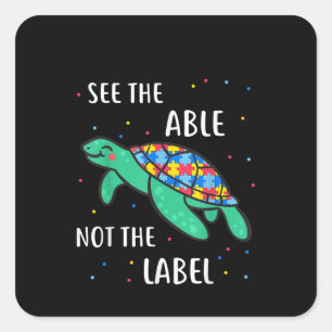 Autistic See The Able Not The Label Sea Turtle