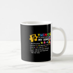 Autistic Son Autism Awareness Support For Mum Dad Coffee Mug