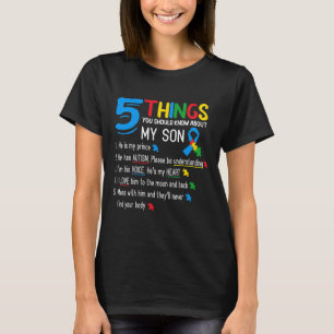 Autistic Son Autism Awareness Support For Mum Dad T-Shirt