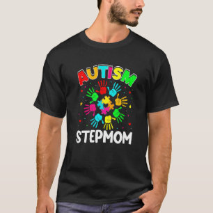 Autistic Stepmom Puzzle Support Family Autism Awar T-Shirt