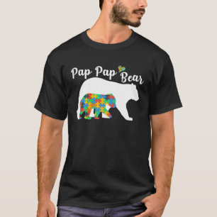 Autistic Support Autism Awareness Pap Pap Bear Fat T-Shirt