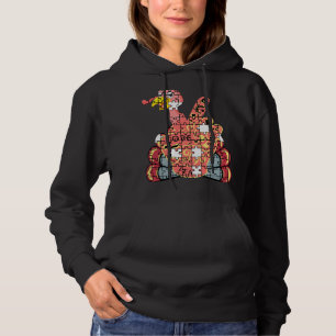 Autistic Turkey Peace Hand Sign Puzzle Autism Than Hoodie