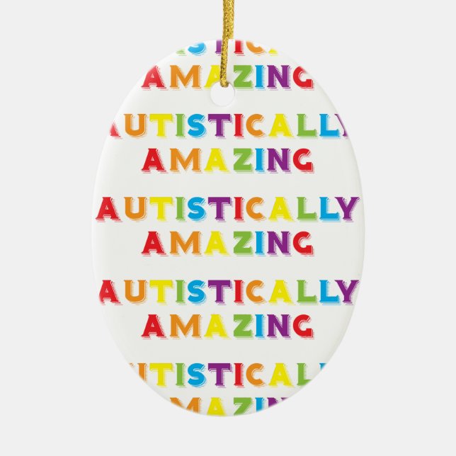 Autistically Amazing Ceramic Tree Decoration (Front)