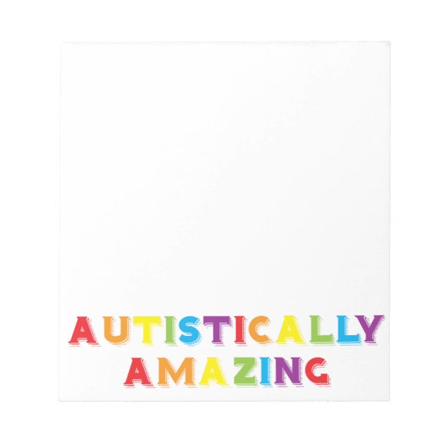 Autistically Amazing Notepad (Front)