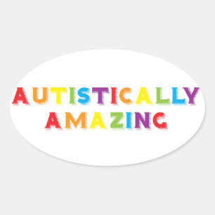 Autistically Amazing Oval Sticker