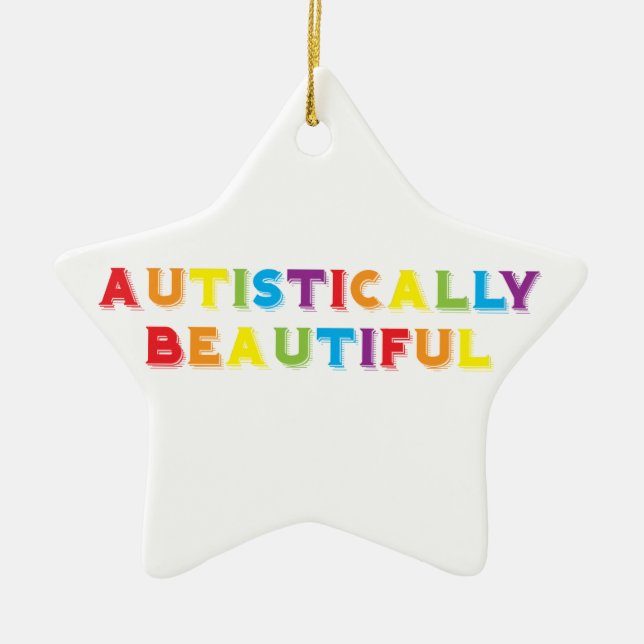 Autistically Beautiful Ceramic Tree Decoration (Front)