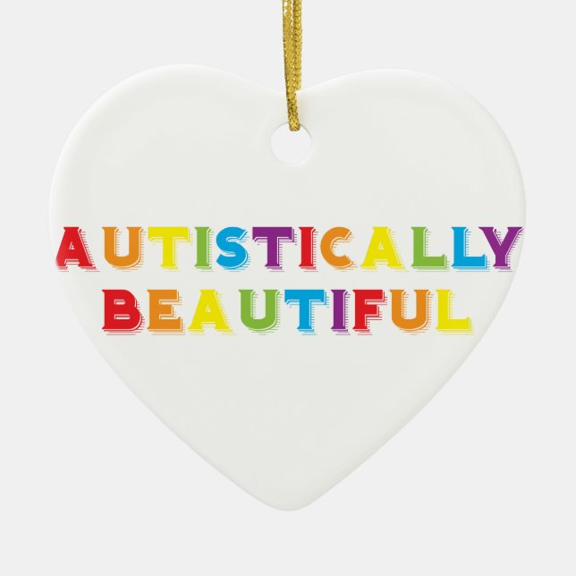 Autistically Beautiful Ceramic Tree Decoration (Front)
