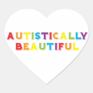 Autistically Beautiful Heart Sticker