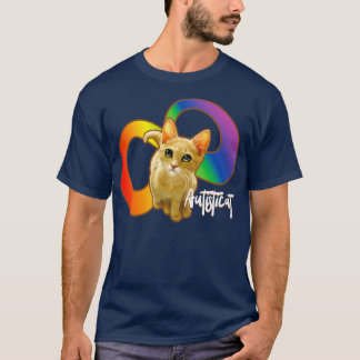 Autisticat autistic cat pride rainbow infinity spe T-Shirt