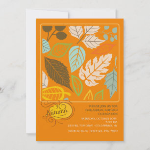 Autmn Square Invitation