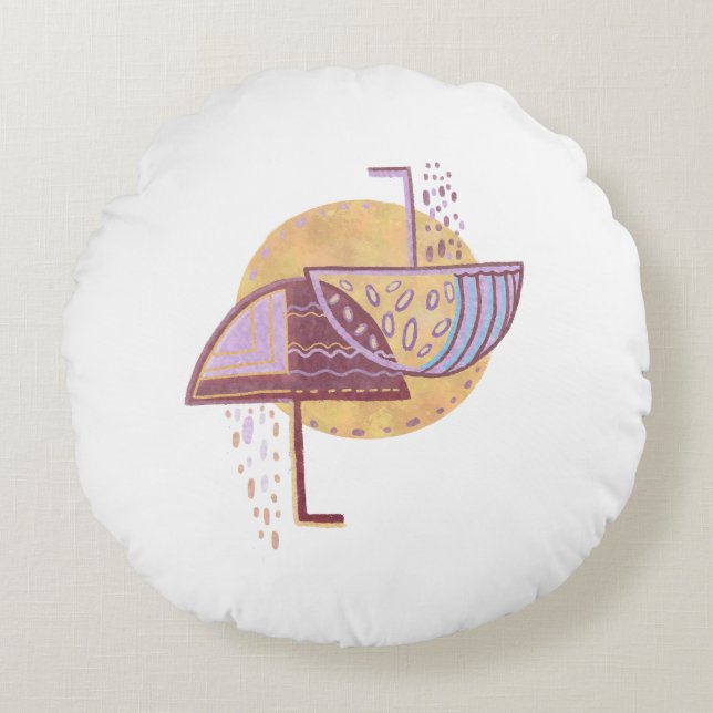  Autmn umbrella Round Cushion (Front)