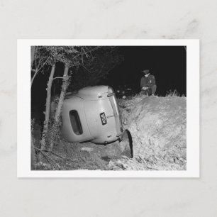 Auto Accident, 1951 Vintage Postcard