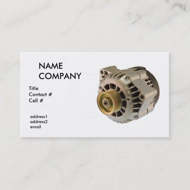 auto alternator business card (Front)