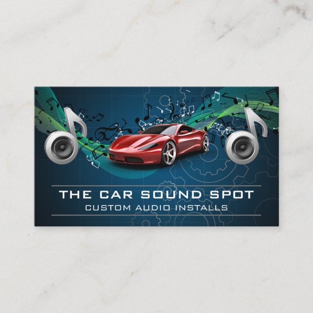 Auto Audio Technician | Electronics Business Card (Front)