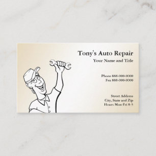 Auto Automotive Mechanic Repair Shop Business Card