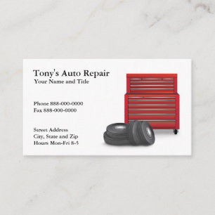 Auto Automotive Mechanic Repair Shop Business Card