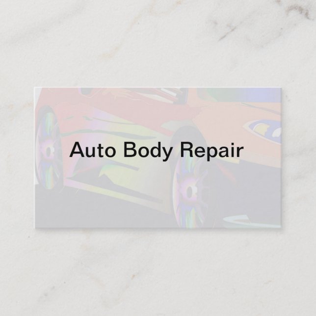 Auto Body Business Cards (Front)