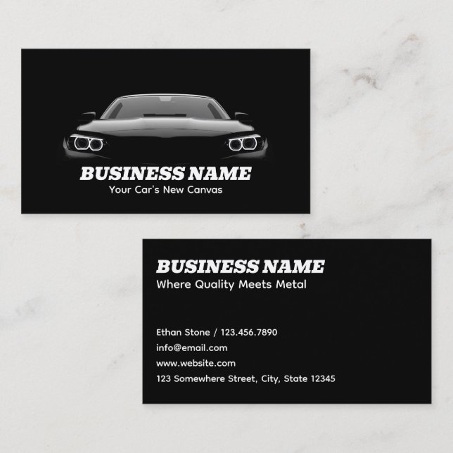 Auto Body Car Business Card (Front/Back)