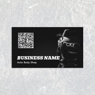 Auto Body  Car QR Business Card